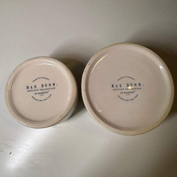 Rae Dunn Artisan SALSA & GUAC Dip Bowls Set Ceramic Farmhouse Kitchen Decor - Picture 6 of 7